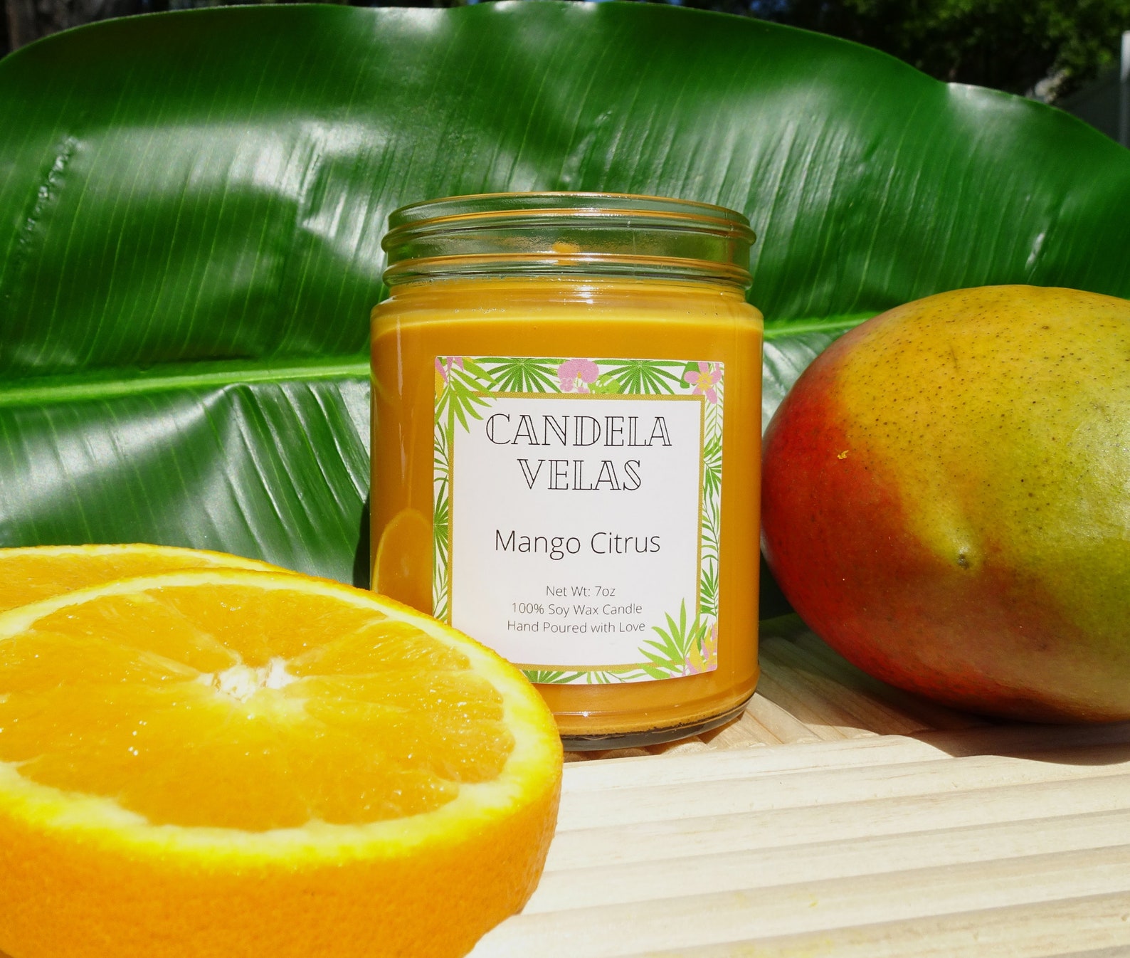 Mango Citrus Scented Candle Soy Candle Hand Made Candle Etsy UK