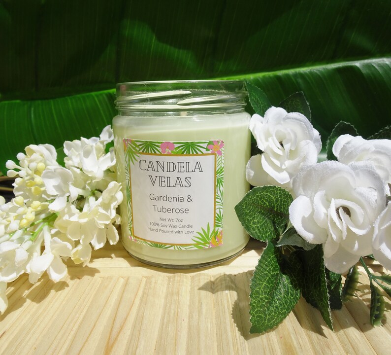 Gardenia & Tuberose Scented Soy Candle Soy Candle Gardenia Etsy