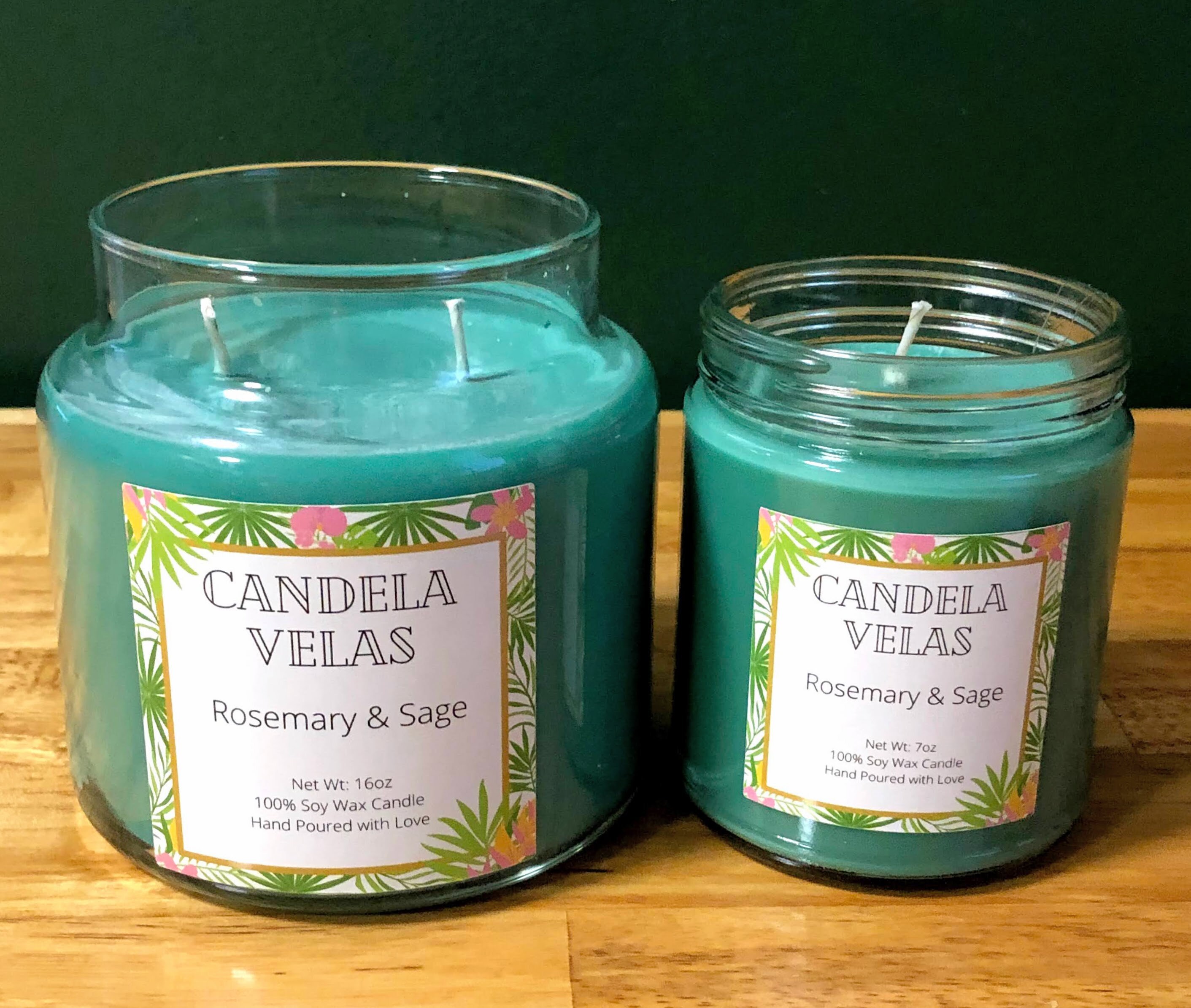 Rosemary & Sage Scented Candle Soy Candle Hand Made Candle Etsy