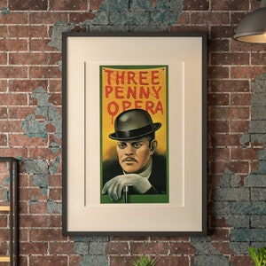 Three Penny Opera 1975 Poster by Paul Davis, High Quality Art Print 12x18"