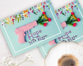 Hope Not Hate Inspirational Postcard Stationery Set of 5 (or Single)