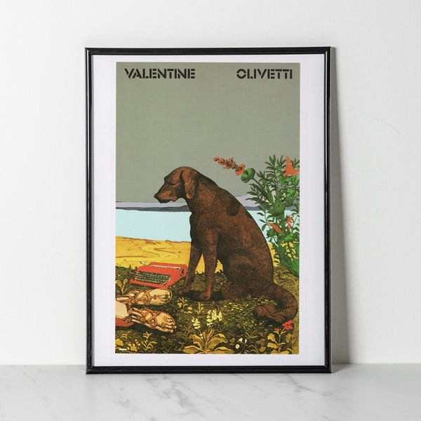 Valentine/Olivetti by Milton Glaser 1968, High Quality Art Print 12x18"