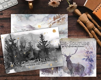 Cottagecore Inspirational Postcard Stationery Set of 5 (or Single)