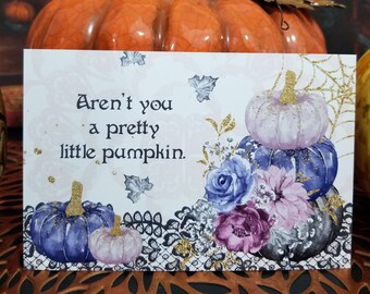 Fancy Pumpkin Halloween Postcard Stationery