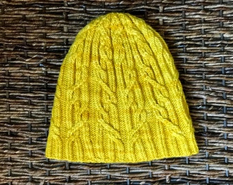 Plush Extrafine Merino Cable Knit Hat