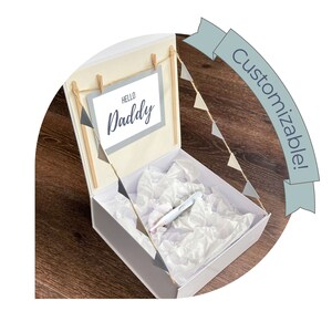 Custom Pregnancy Announcement Gift Box, Magnetic Lid, Baby Shower