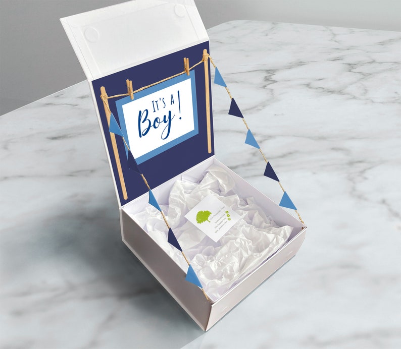 Baby Boy Gift Box It's A Boy Announcement Baby Boy Gift Etsy