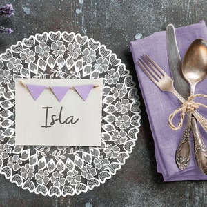 Marque-places, étiquettes nominatives, cartes personnalisées, cartes à manger, étiquettes de buffet, marque-places, mariage Boho, baby shower, étiquettes de faveur de fête
