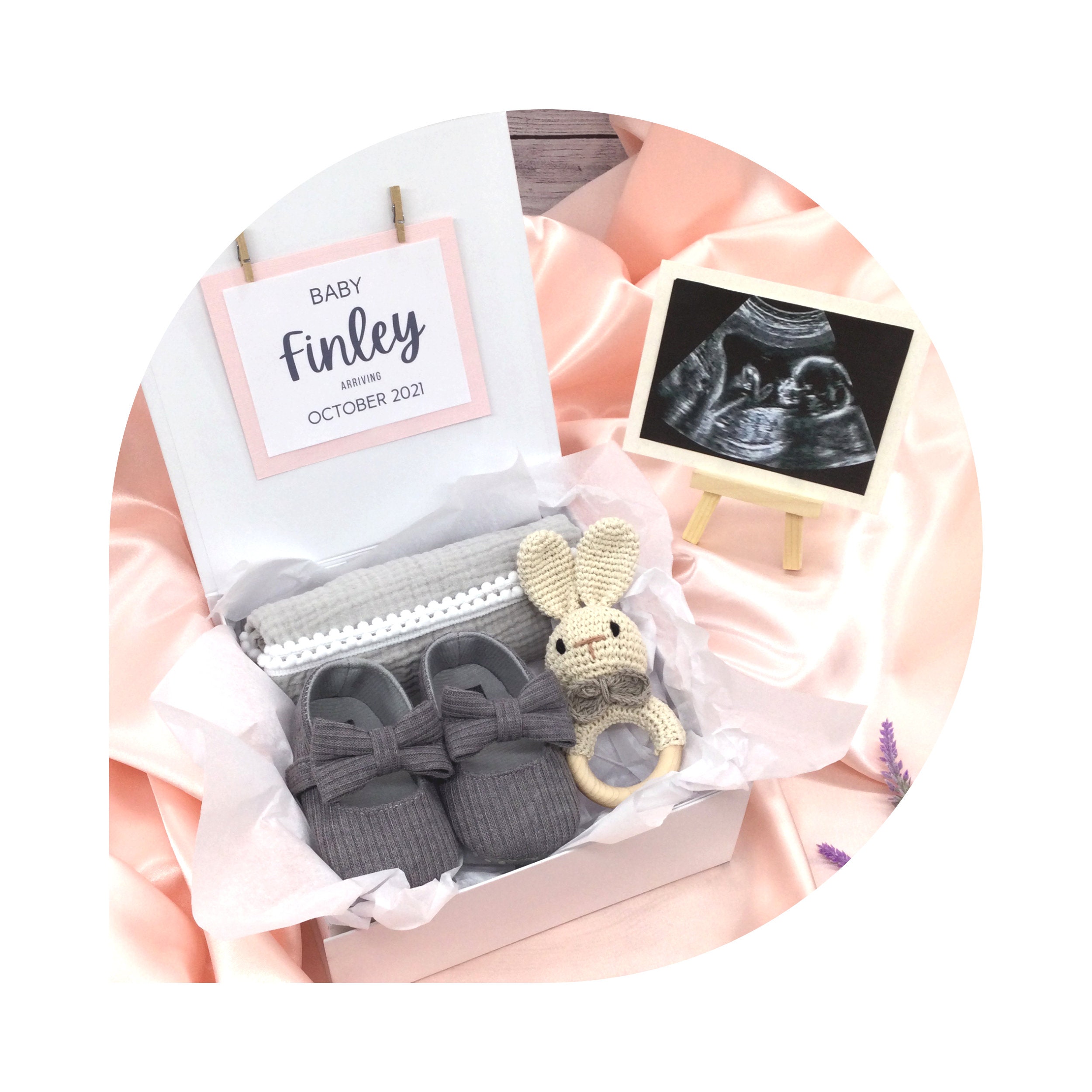 Baby Gift Box Pregnancy Announcement Grandparents Luxury Etsy