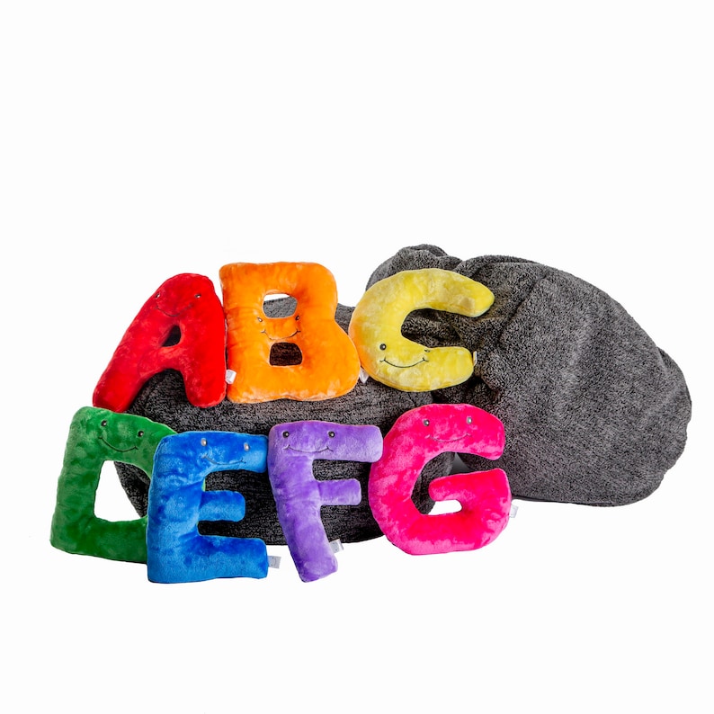 Alphapals Rainbow Set Plush Large Alphabet in a Structured | Etsy