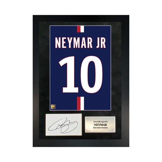 Neymar | Hand-Signed Shirt Back Poster Frame W/ COA