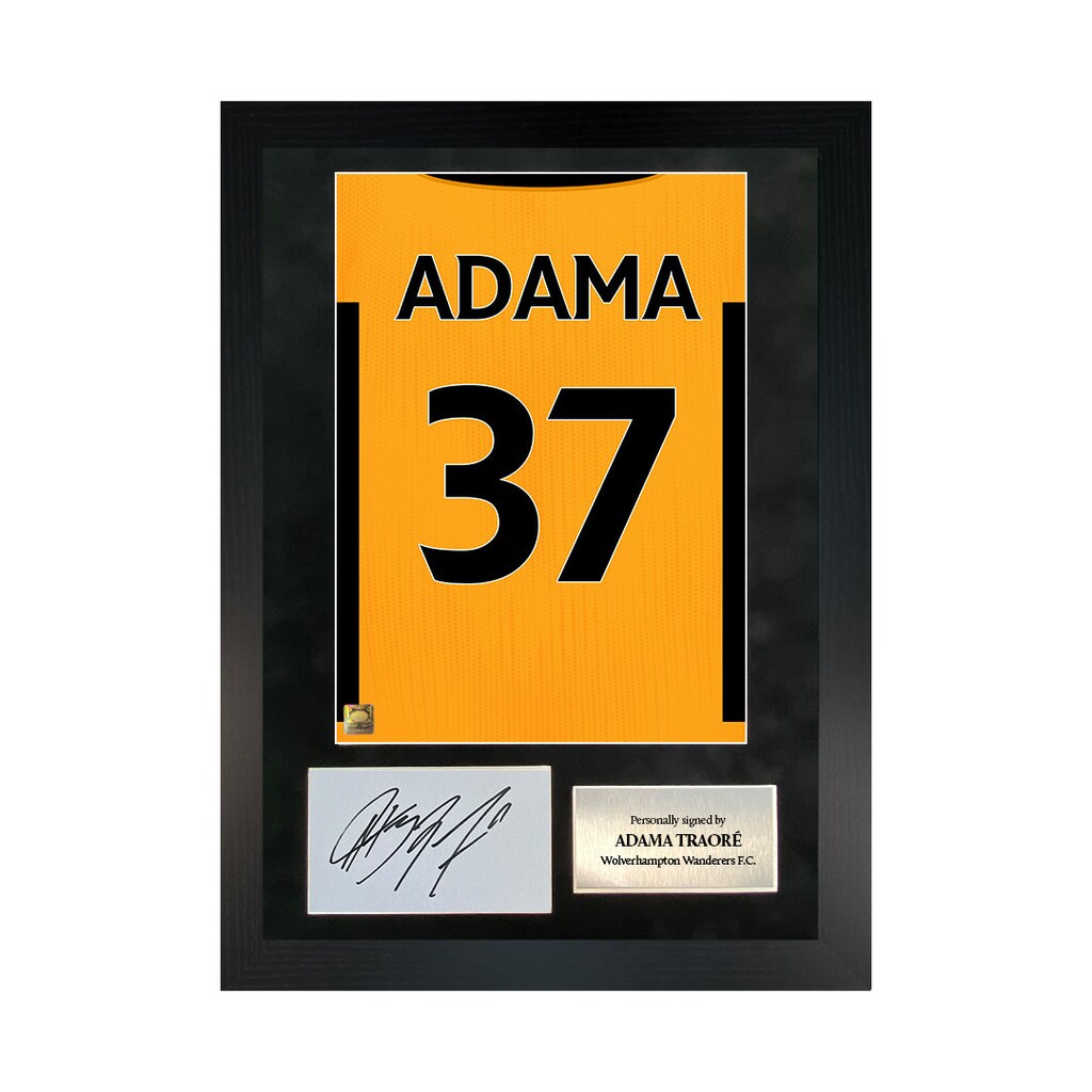 HWC Trading – Autografo Stampato Adama Traore – Formato A4 Con Cornice Nera, Per Collezionisti