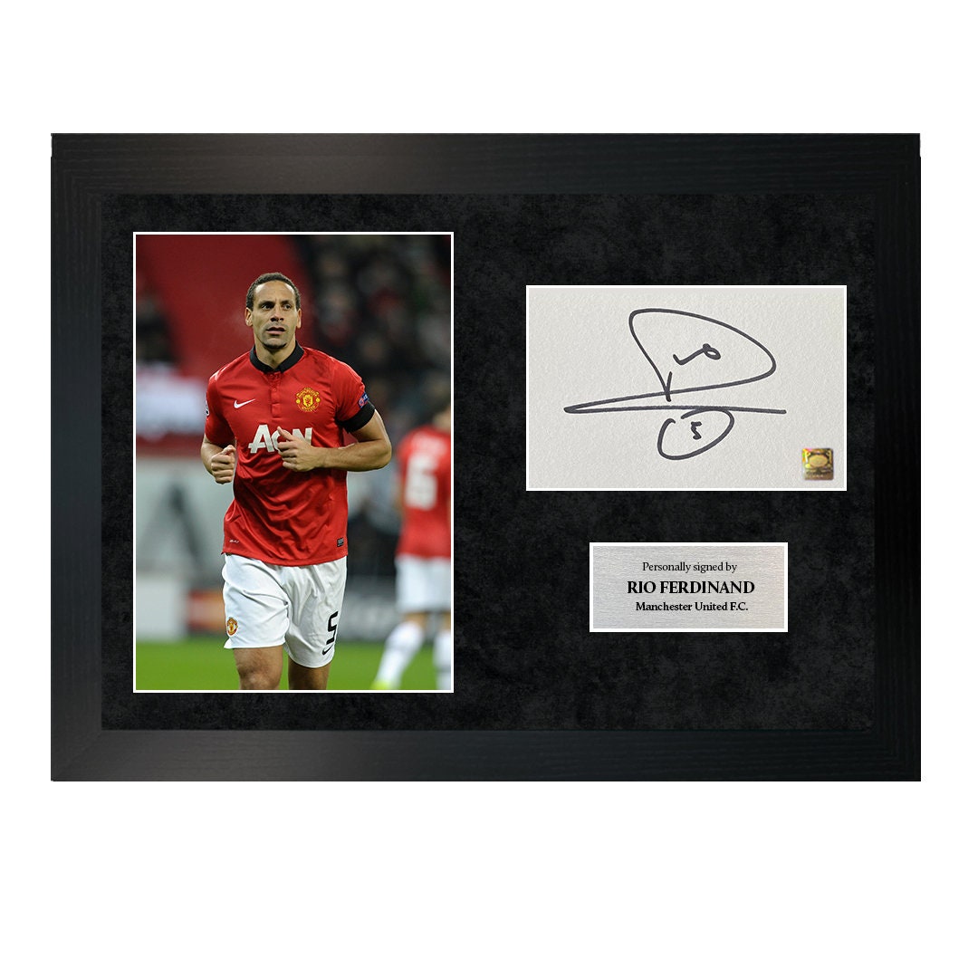 Photo 10x8 Dédicacée Rio Ferdinand – Angleterre, Autographe Avec Certificat (COA)