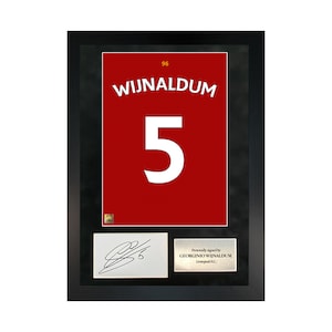 Georginio Wijnaldum | Handsigniertes Shirt Back Poster Frame W/ COA