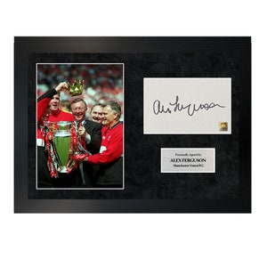 Alex Ferguson | A4 handsignierter Bilderrahmen mit COA