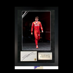 Charles Leclerc | A3 handsignierter Bilderrahmen mit COA