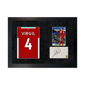 Virgil van Dijk | A3 Hand-Signed Photo & Poster Frame W/ COA