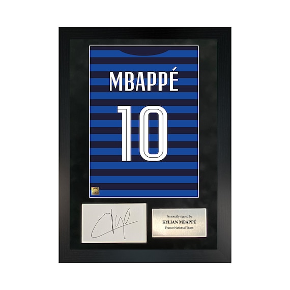 Kylian Mbappe | Hand-signed Shirt Back Poster Frame W/ COA - Etsy