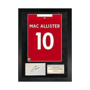Alexis Mac Allister | Handsignierter 23/24 Shirt Back Poster Frame W/ COA
