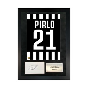 Andrea Pirlo | Hand-Signed Shirt Back Poster Frame W/ COA