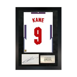 Harry Kane | Hand-Signed Shirt Back Poster Frame W/ COA