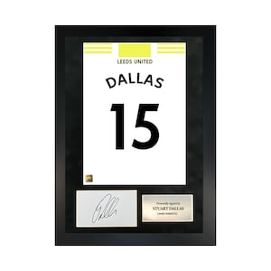 Stuart Dallas 21/22 | Hand-Signed Shirt Back Poster Frame W/ COA