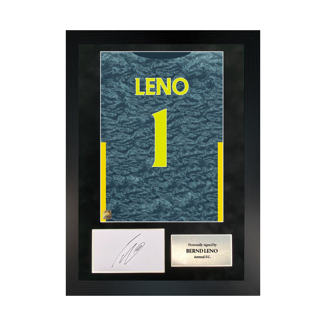 Bernd Leno Hand-signed Shirt Back Poster Frame W/ COA