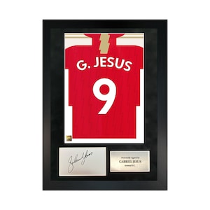 Gabriel Jesus 23/24 | Hand-Signed Shirt Back Poster Frame W/ COA