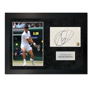 Novak Djokovic | A4 Hand-Signed Photo Frame W/ COA