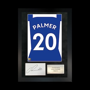 Cole Palmer | Handsignierter 23/24 Shirt Back Poster Rahmen W / COA