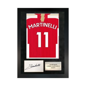 Gabriel Martinelli 23/24 | Hand-Signed Shirt Back Poster Frame W/ COA