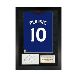 Christian Pulisic | Met de hand gesigneerd posterframe op de rug met COA