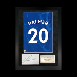 Cole Palmer | Hand-Signed 24/25 Shirt Back Poster Frame W/ COA