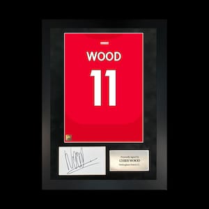 Chris Wood 24/25 | Hand-Signed Shirt Back Poster Frame W/ COA