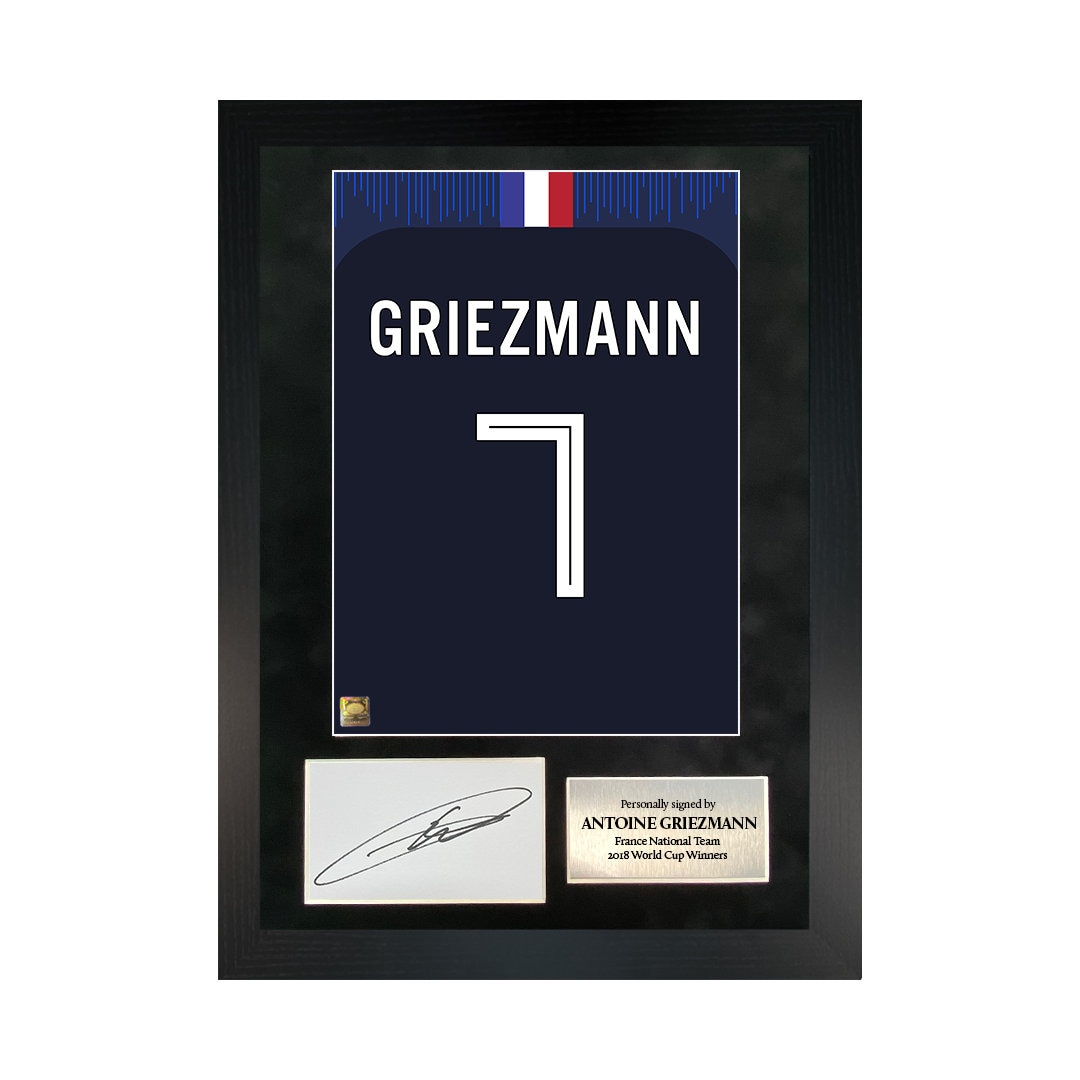 Antoine Griezmann Marco del poster de la camisa firmada a mano con COA Etsy Mexico