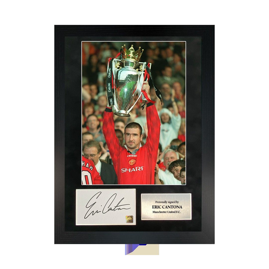 ERIC CANTONA  写真パネル Eric Cantona | A3 Hand-signed Photo Frame W/ COA - Etsy