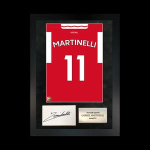 Gabriel Martinelli 22/23 | Hand-Signed Shirt Back Poster Frame W/ COA