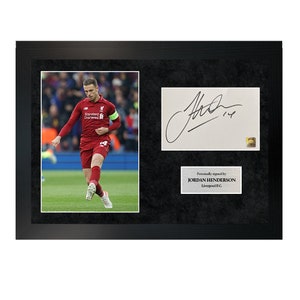 Jordan Henderson | A4 Hand-Signed Photo Frame W/ COA