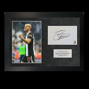 Bruno Guimaraes | A4 handgesigneerde fotolijst met COA