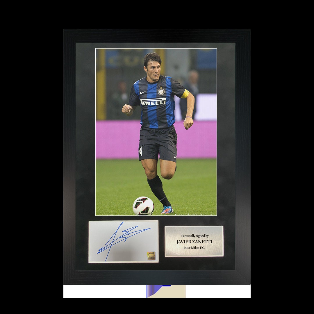 Autographe Javier Zanetti Avec Photo – Inter Milan, Neuf