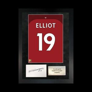Harvey Elliot | Hand-Signed Shirt Back Poster Frame W/ COA