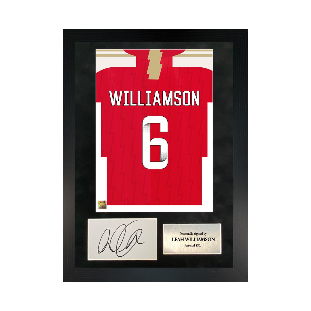 Leah Williamson Hand-signed 23/24 Shirt Back Poster Frame W/ COA