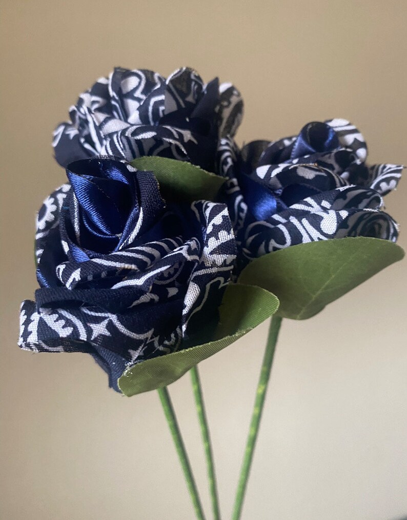 Blue Bandana Roses - Etsy