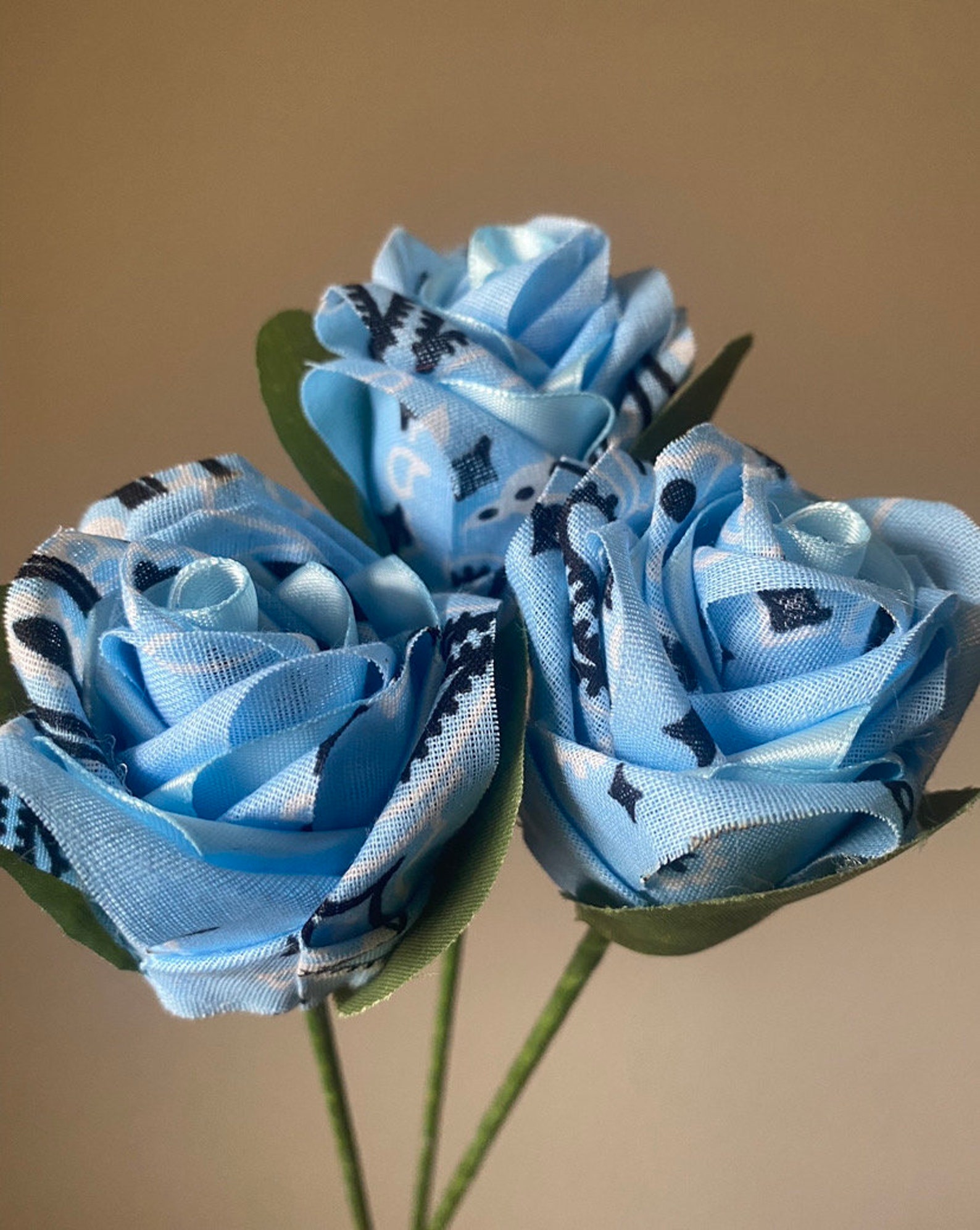 Blue Bandana Roses - Etsy