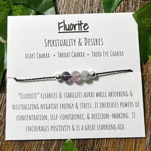 Fluorite Adjustable Bracelet: Chakra Healing, Holistic Jewelry
