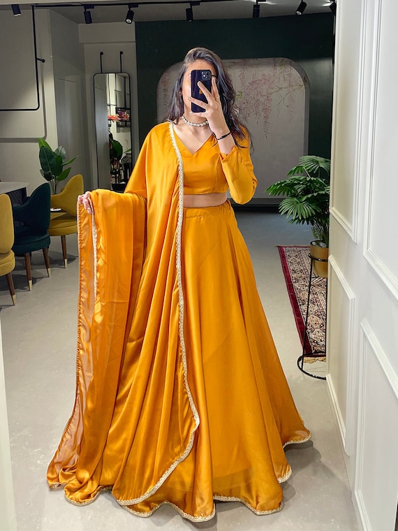 Mustard Yellow Haldi Mehendi Lehenga Choli Set Indian Pakistani Wedding  Guest Dress Ready to Wear Made to Measure Indian Outfit in Usa Uk - Etsy UK
