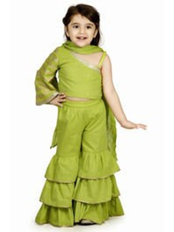 Buy Indya Blush Geo Knotted Crop Top and Sharara Pants Set Online | ZALORA  Malaysia