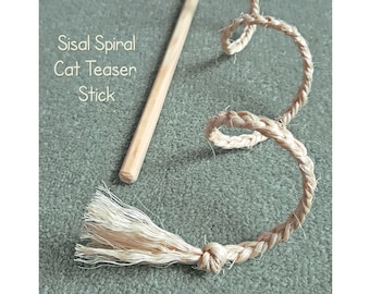 Sisal Spiral Katze Teaser Stick Zauberstab Haustier Spielzeug - Umweltfreundlicher Langeweilebrecher