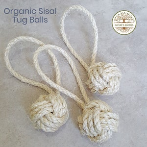 Eco-Friendly Organic Sisal Tug-Balls - Dogs Tug Fetch & Play Toy