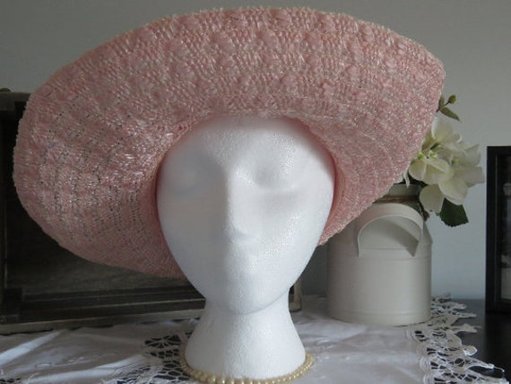 Vintage Ellen Faith | Ladies Sun Hat | Blush Pink… - image 1